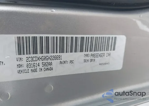 2016 Dodge Charger Sxt z USA, uszkodzony, nr VIN 2C3CDXHG0GH226691